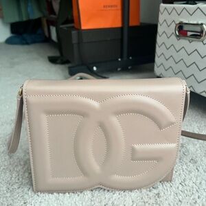 Dolce & Gabbana DG Logo Flap Leather Shoulder Bag & clutch 2-in-1